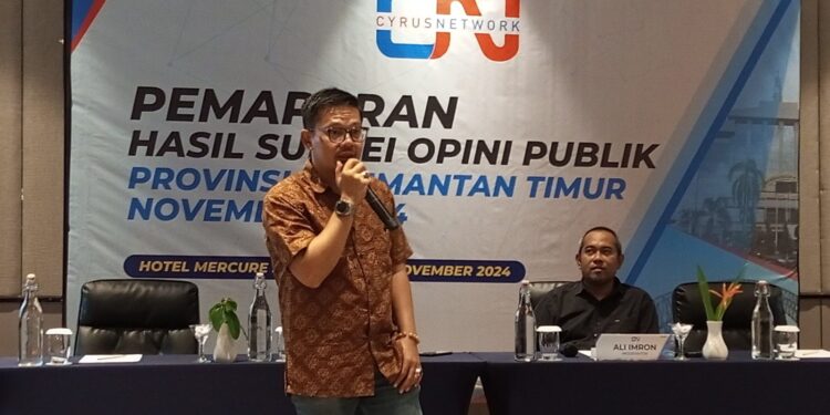 Hasil Survei Cyrus Network, Rudy Mas’ud-Seno Aji Ungguli Isran Noor-Hadi Mulyadi